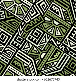 Seamless Vector Texture in Ethnic Style. Geometric endless ornament perfect for fabric, textile, t-shirt, business card and greeting card design.