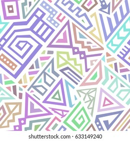 Seamless Vector Texture in Ethnic Style. Geometric endless ornament perfect for fabric, textile, t-shirt, business card and greeting card design.