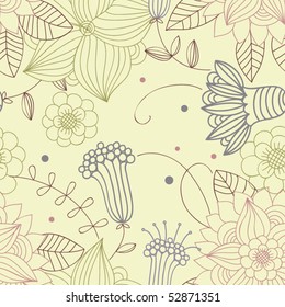 Seamless vector texture with flowers