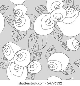 Seamless vector texture with flowers