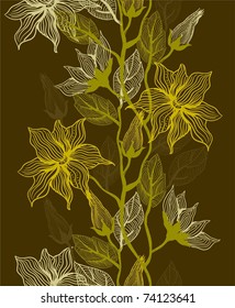 Seamless vector texture with flowers