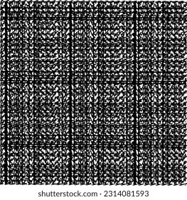 Seamless vector texture in the form of fabric with a black and white pattern