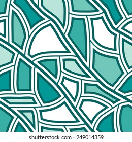 Seamless vector texture with green and white tiles