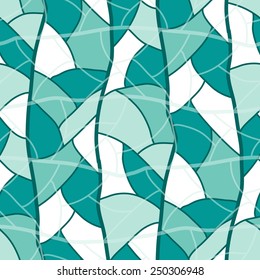 Seamless vector texture with green and white tiles