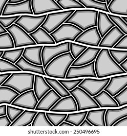 Seamless vector texture with grey tiles on white