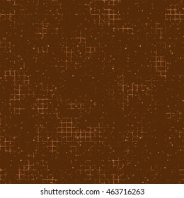 Seamless vector texture. Grunge black and white checkered background with attrition, cracks and ambrosia. Old style vintage design. Graphic illustration. Series of Grunge Old Seamless Patterns.