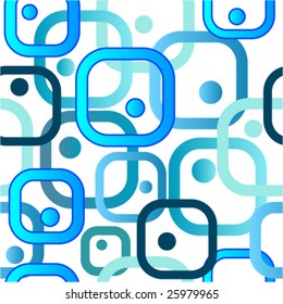 Seamless vector texture with grunge rounded rectangles. Objects are editable. Clipping mask is used.