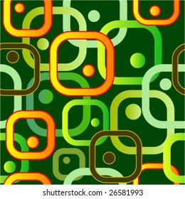 Seamless vector texture with grunge rounded rectangles. Objects are editable. Clipping mask is used.