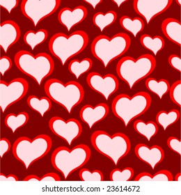Seamless vector texture with hearts. You can create the wallpaper with this pattern, color of elements can be changed as you want.