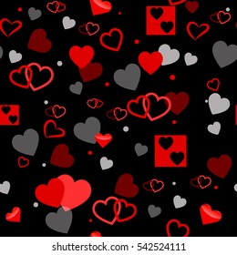 Seamless vector texture with hearts. You can create the wallpaper with this pattern, color of elements can be changed as you want.