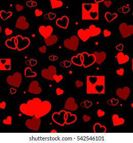 Seamless vector texture with hearts. You can create the wallpaper with this pattern, color of elements can be changed as you want.