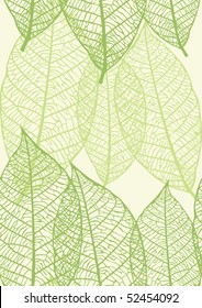 Seamless vector texture with leaves