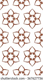 Seamless vector texture of lines and elements of geometric shapes.