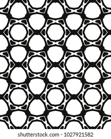 Seamless vector texture of lines and pieces of geometric shapes.