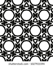 Seamless vector texture of lines and pieces of geometric shapes.