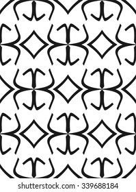 Seamless vector texture of lines and pieces of geometric shapes.