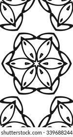 Seamless vector texture of lines and pieces of geometric shapes.