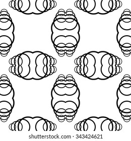 Seamless vector texture of lines and pieces of geometric shapes.