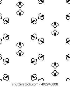 Seamless vector texture of lines and pieces of geometric shapes.