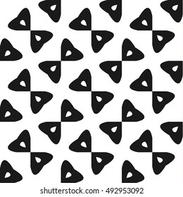 Seamless vector texture of lines and pieces of geometric shapes.