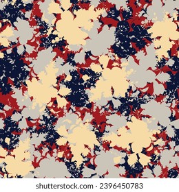 seamless vector texture multi color flowers leaves bunches pattern on background
