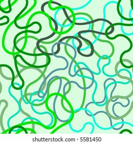 Seamless vector texture with multicolored ribbons, or laces. You can create the wallpaper with this pattern, size and number of elements can be changed as you want.
