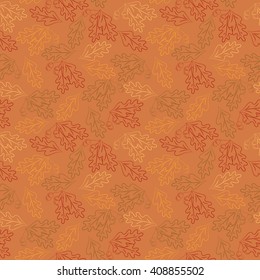 
Seamless vector texture of oak leaves , wallpaper, background