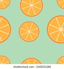 Textura vectorial sin fisuras con naranja. Patrón de frutos coloridos