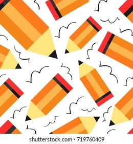 Seamless vector texture with Pencils.