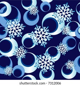 Seamless vector texture with snowflakes. You can create the wallpaper with this pattern, color of elements can be changed as you want.