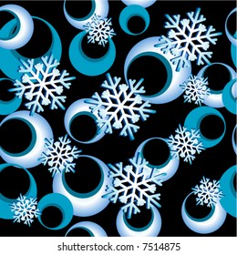 Seamless vector texture with snowflakes. You can create the wallpaper with this pattern, color of elements can be changed as you want.