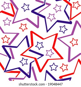 Seamless vector texture with stars