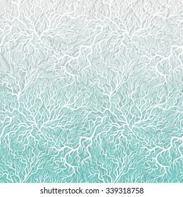 Seamless Vector Texture with Tree Motif on the Gradient Background