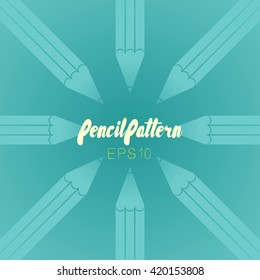 Seamless vector texture withpencils. Colorful endless pattern. Template for design backgrounds, textile, wrapping paper, package.