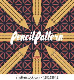 Seamless vector texture withpencils. Colorful endless pattern. Template for design backgrounds, textile, wrapping paper, package.