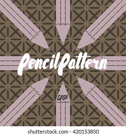 Seamless vector texture withpencils. Colorful endless pattern. Template for design backgrounds, textile, wrapping paper, package.