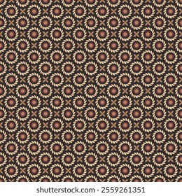 Seamless vector textures. Colorful floral ornament patterns with circle shapes. Design element for textile, print, fabric.