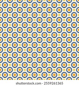 Seamless vector textures. Colorful floral ornament patterns with circle shapes. Design element for textile, print, fabric.