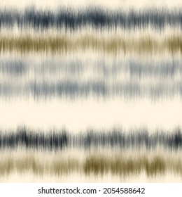 Seamless vector tie dye multicolor bleeding stripe pattern for surface print. Vector illustration. Intricate detailed texture. Ombre gradient uneven hippie faux rendering of tye die graphic motif.
