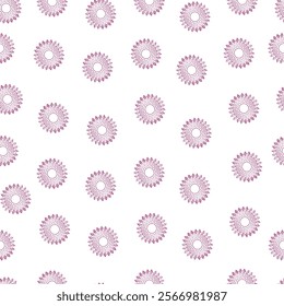 Seamless vector tile with star-shaped floral ornaments