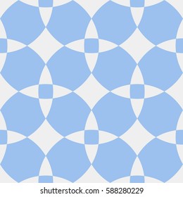 Seamless vector tile. Vintage texture. Repeating image. Circles background. Blue and white colors. EPS 8. Geometric pattern. Neutral fond. 