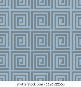 Seamless vector tiled pattern. Fashion textile print with greek design. Greece meander fabric background. Retro colors.