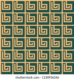 Seamless vector tiled pattern. Fashion textile print with greek design. Greece meander fabric background. Retro colors.