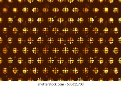 Seamless vector tiling pattern background texture with gold lantern Fanus, flashes, stars, sparkles. Vintage wrapping paper. The Muslim feast of the holy month of Ramadan Kareem. Arabic shining lamps