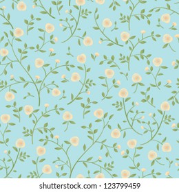 Seamless vector tiny rose pattern