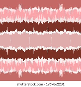 Seamless vector tones with orange pink white and brown horizontal stripes for print on textiles