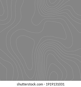 Seamless vector topographic map background. Line topography map seamless pattern. Contour background geographic grid. Mountain hiking trail over terrain. Seamless wavy pattern.