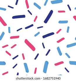 Seamless Vector Trendy Texture. Aquarelle Rainbow Background for Material. Biology Baby print. Endless Vector Figures Pattern. African Digital Vector Invitation Print.