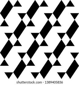 Seamless vector. Triangles, parallelograms background. Quadrangular, triangular shapes backdrop. Geometrical pattern. Ethnic ornament. Digital paper, web design, textile print, abstract wallpaper.