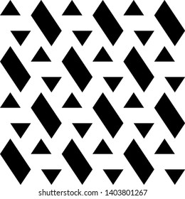 Seamless vector. Triangles, parallelograms background. Quadrangular, triangular shapes backdrop. Geometrical pattern. Ethnic ornament. Digital paper, web design, textile print, abstract wallpaper.